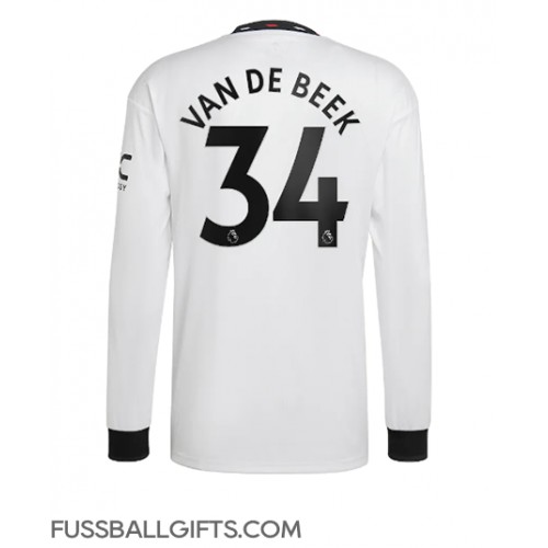 Manchester United Donny van de Beek #34 Fußballbekleidung Auswärtstrikot 2022-23 Langarm